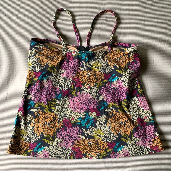 Lands End Floral Multicolor Swim Tankini Top - Picture 2 of 3
